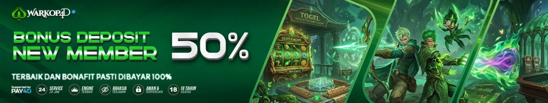BONUS DEPOSIT NEW MEMBER 50% - WARKOP4D